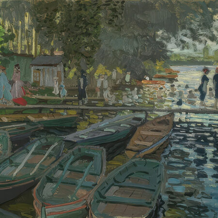Πινακας σε καμβά MONET - BATHERS AT LA GRENOUILLERE - Monet Claude Sticky 5
