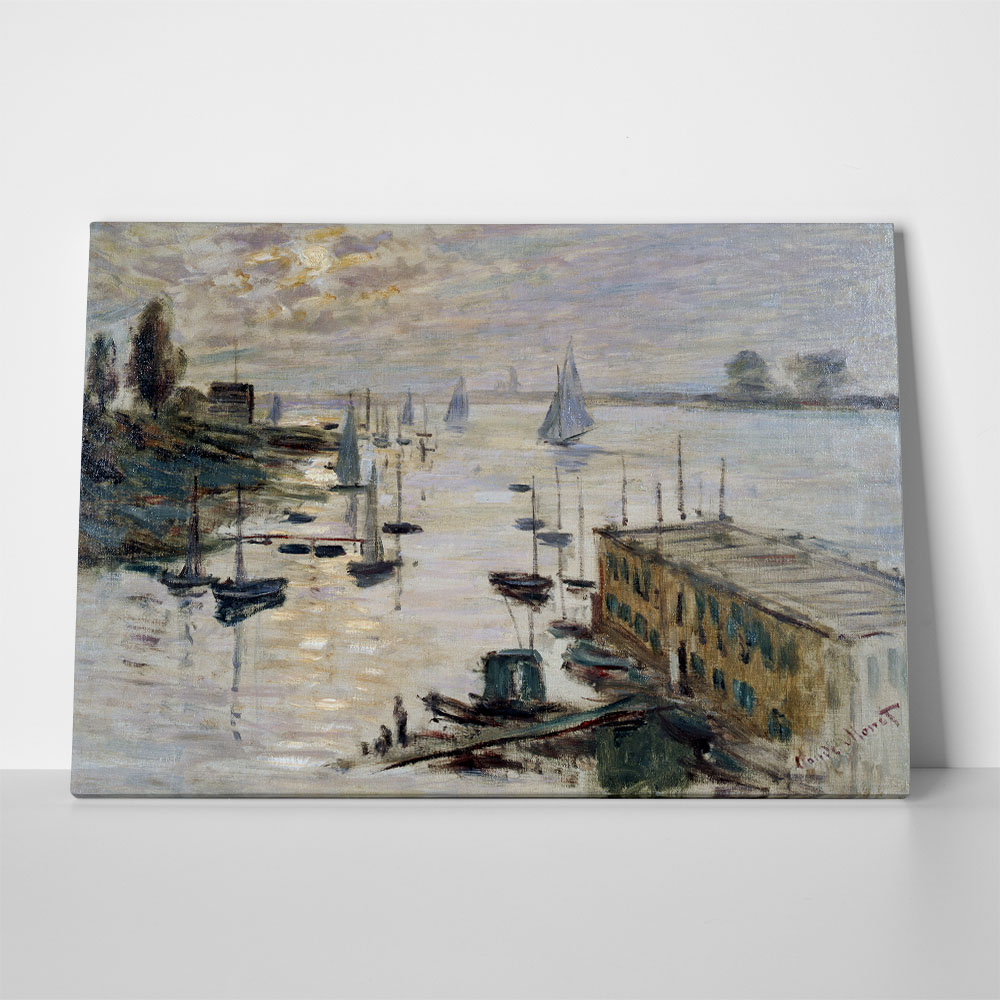 Πινακας σε καμβά MONET - THE POOL SEEN FROM THE BRIDGE