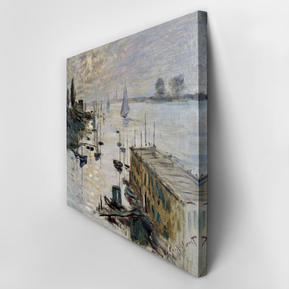 Πινακας σε καμβά MONET - THE POOL SEEN FROM THE BRIDGE