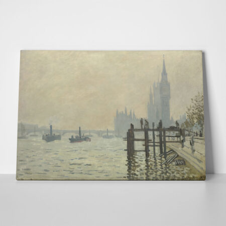 Πινακας σε καμβά MONET - THE THAMES BELOW WESTMINSTER - Monet Claude