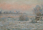 Πινακας σε καμβά MONET - WINTER SUN AT LAVACOURT