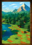 Πινακας σε καμβά VIDEO GAME BLOCKS SCENERY 2