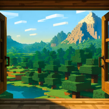 Πινακας σε καμβά VIDEO GAME BLOCKS SCENERY - Πινακες σε καμβα Sticky 6