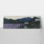 Πίνακας Πανοραμικός σε καμβά KANDINSKY - MOUNTAIN LANDSCAPE WITH LAKE