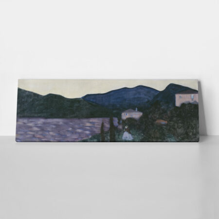 Πίνακας Πανοραμικός σε καμβά KANDINSKY - MOUNTAIN LANDSCAPE WITH LAKE - Wassily Kandinsky