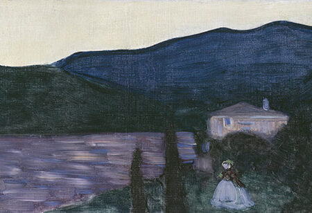 Πίνακας Πανοραμικός σε καμβά KANDINSKY - MOUNTAIN LANDSCAPE WITH LAKE - Wassily Kandinsky Sticky 5