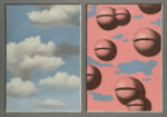 Πινακας σε καμβά MAGRITTE - PINK BELLES TATTERED SKIES