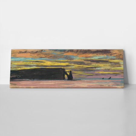 Πίνακας Πανοραμικός σε καμβά MONET - SUNSET AT ETRETAT - Monet Claude