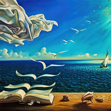 Πινακας σε καμβά DALI - BOOK TO BIRDS - Salvador Dali Sticky 5