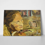 Πινακας σε καμβά DALI - PORTRAIT OF GALA WITH TWO LAMB CHOPS BALANCED ON HER SHOULDER