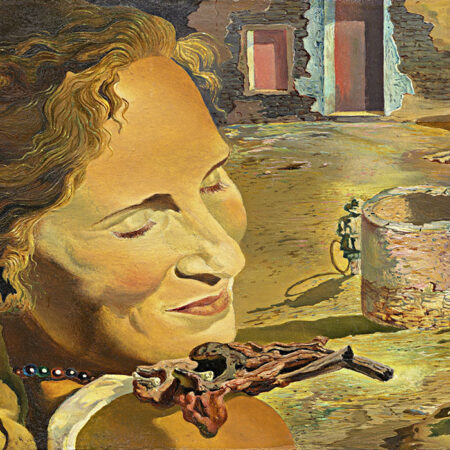 Πινακας σε καμβά DALI - PORTRAIT OF GALA WITH TWO LAMB CHOPS BALANCED ON HER SHOULDER - Salvador Dali Sticky 5