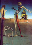 Πινακας σε καμβά DALI - WOMAN WITH A HEAD OF ROSES