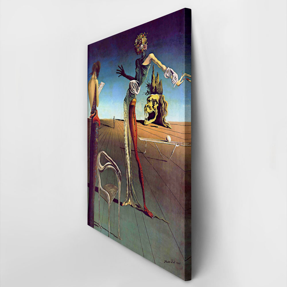 Πινακας σε καμβά DALI - WOMAN WITH A HEAD OF ROSES