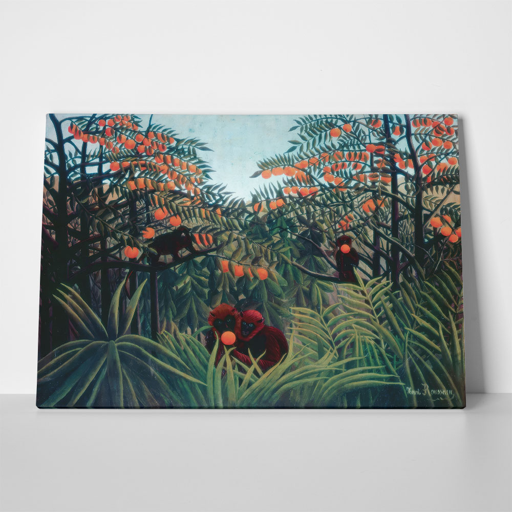 Πινακας σε καμβά HENRI ROUSSEAU - APES IN THE ORANGE GROVE