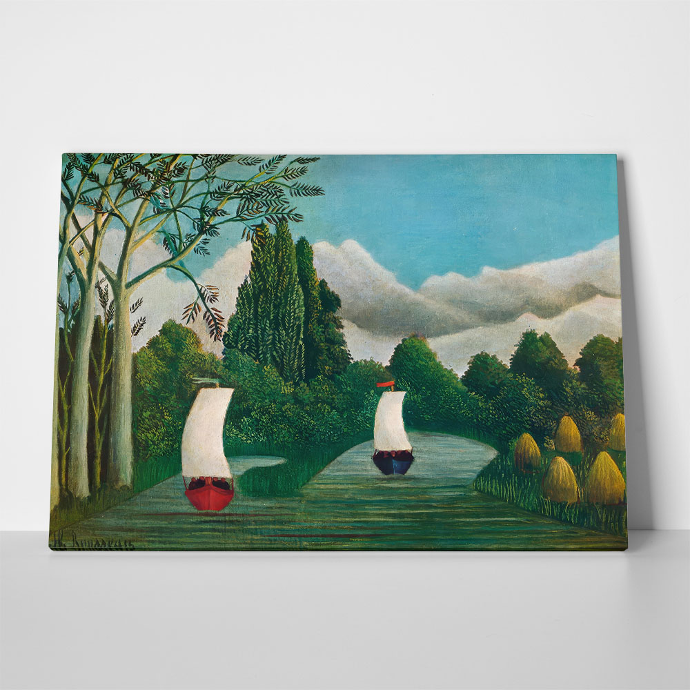 Πινακας σε καμβά HENRI ROUSSEAU - BANKS OF THE OISE