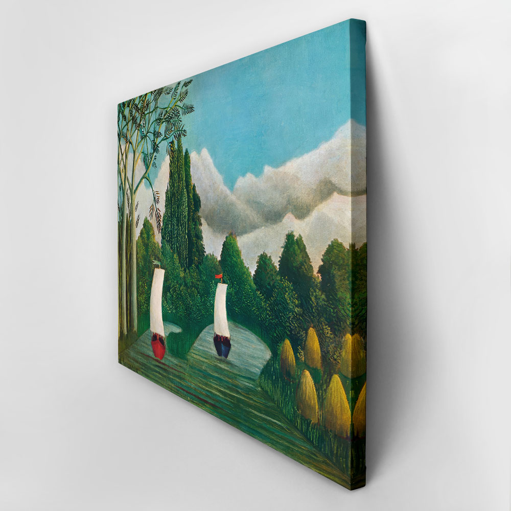 Πινακας σε καμβά HENRI ROUSSEAU - BANKS OF THE OISE