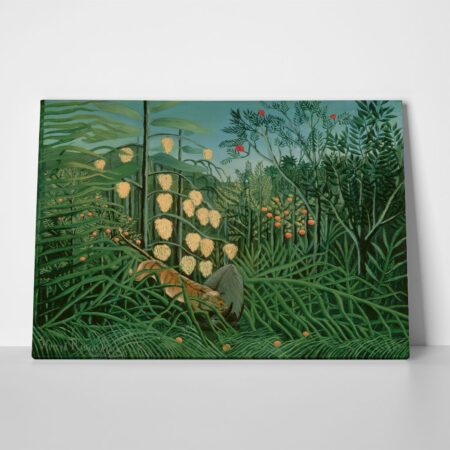Πινακας σε καμβά HENRI ROUSSEAU - BATTLING TIGER AND BUFFALO - Henri Rousseau