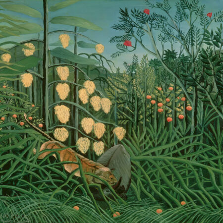Πινακας σε καμβά HENRI ROUSSEAU - BATTLING TIGER AND BUFFALO - Henri Rousseau Sticky 5