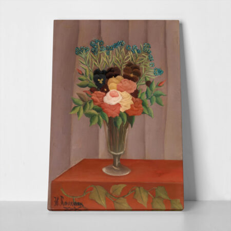 Πινακας σε καμβά HENRI ROUSSEAU - BOUQUET OF FLOWERS 3 - Henri Rousseau