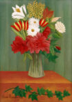 Πινακας σε καμβά HENRI ROUSSEAU - BOUQUET OF FLOWERS WITH AN IVY BRANCH