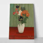Πινακας σε καμβά HENRI ROUSSEAU - BOUQUET OF FLOWERS WITH CHINA ASTERS AND TOKYOS