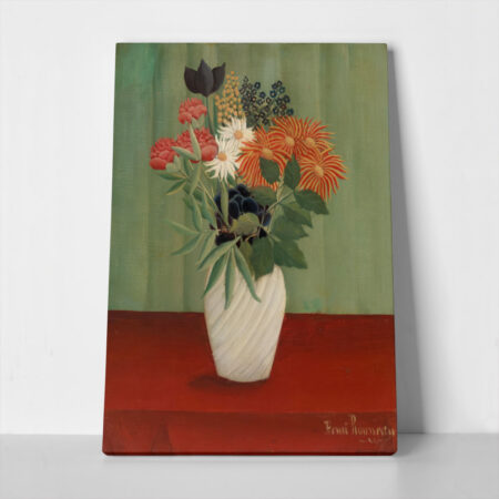 Πινακας σε καμβά HENRI ROUSSEAU - BOUQUET OF FLOWERS WITH CHINA ASTERS AND TOKYOS - Henri Rousseau