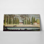 Πίνακας Πανοραμικός σε καμβά HENRI ROUSSEAU - BY THE RIVER