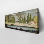 Πίνακας Πανοραμικός σε καμβά HENRI ROUSSEAU - BY THE RIVER