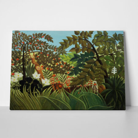 Πινακας σε καμβά HENRI ROUSSEAU - EXOTIC LANDSCAPE - Henri Rousseau