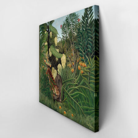 Πίνακας σε καμβά HENRI ROUSSEAU - FIGHT BETWEEN A TIGER AND A BUFFALO - Henri Rousseau Sticky 2