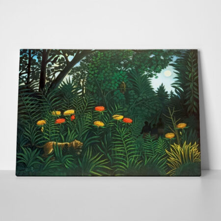 Πινακας σε καμβά HENRI ROUSSEAU - JUNGLE WITH TIGER - Henri Rousseau