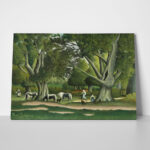 Πινακας σε καμβά HENRI ROUSSEAU - LANDSCAPE WITH MILKMAIDS