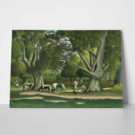Πινακας σε καμβά HENRI ROUSSEAU - LANDSCAPE WITH MILKMAIDS - Henri Rousseau