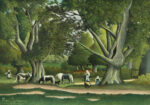Πινακας σε καμβά HENRI ROUSSEAU - LANDSCAPE WITH MILKMAIDS