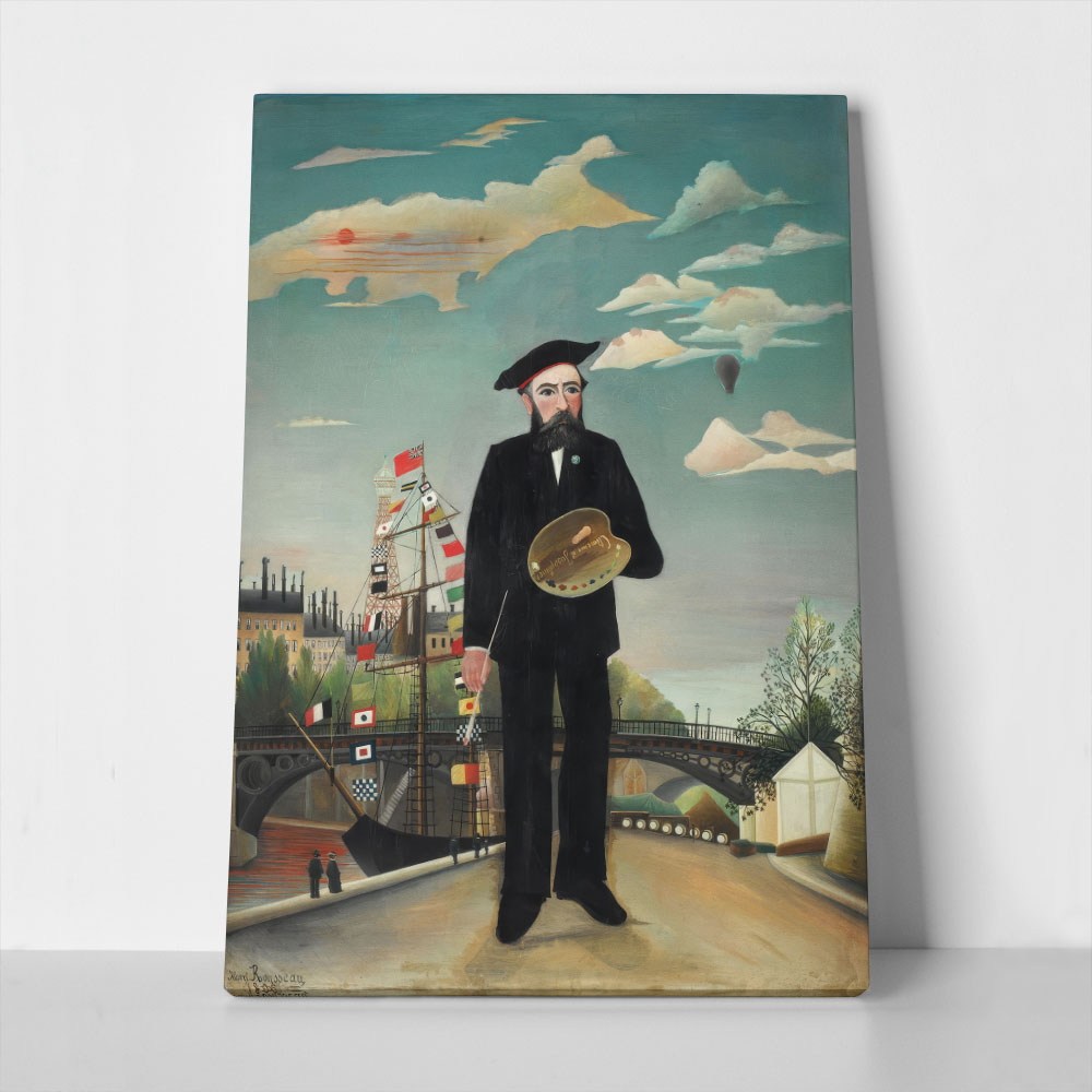 Πινακας σε καμβά HENRI ROUSSEAU - MYSELF PORTRAIT-LANDSCAPE
