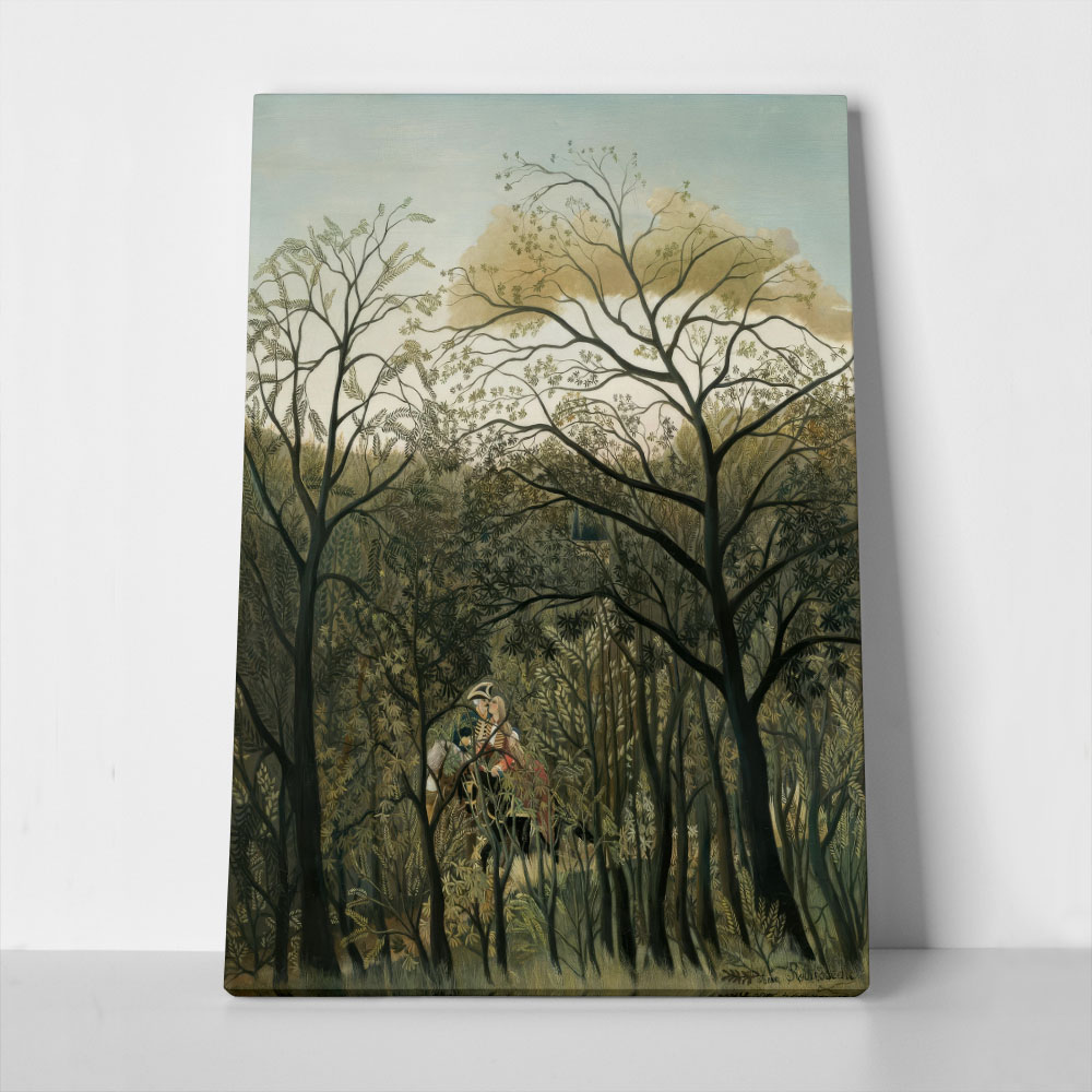 Πινακας σε καμβά HENRI ROUSSEAU - RENDEZVOUS IN THE FOREST