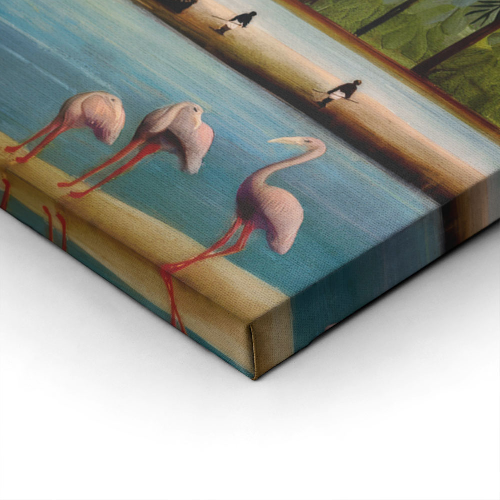 Πινακας σε καμβά HENRI ROUSSEAU - THE FLAMINGOS