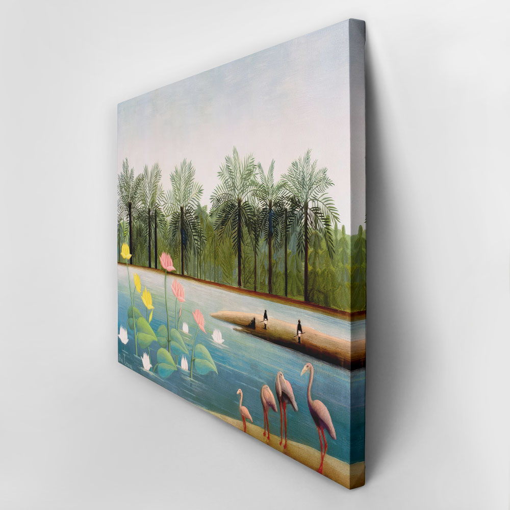 Πινακας σε καμβά HENRI ROUSSEAU - THE FLAMINGOS