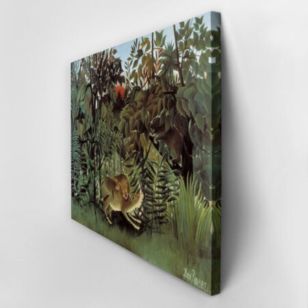 Πινακας σε καμβά HENRI ROUSSEAU - THE HUNGRY LION THROWS ITSELF ON THE ANTELOPE - Henri Rousseau Sticky 2
