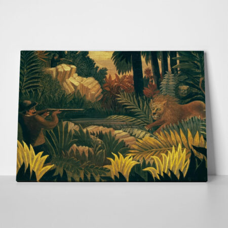 Πινακας σε καμβά HENRI ROUSSEAU - THE LION HUNT