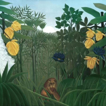Πινακας σε καμβά HENRI ROUSSEAU - THE REPAST OF THE LION - Henri Rousseau Sticky 5