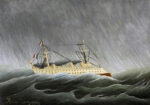 Πινακας σε καμβά HENRI ROUSSEAU - THE SHIP IN THE TEMPEST