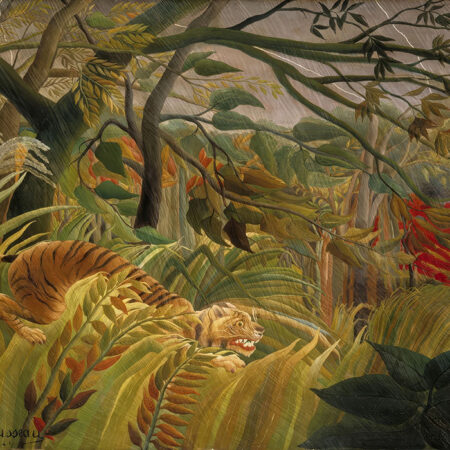 Πινακας σε καμβά HENRI ROUSSEAU - TIGER IN A TROPICAL STORM - Henri Rousseau Sticky 5
