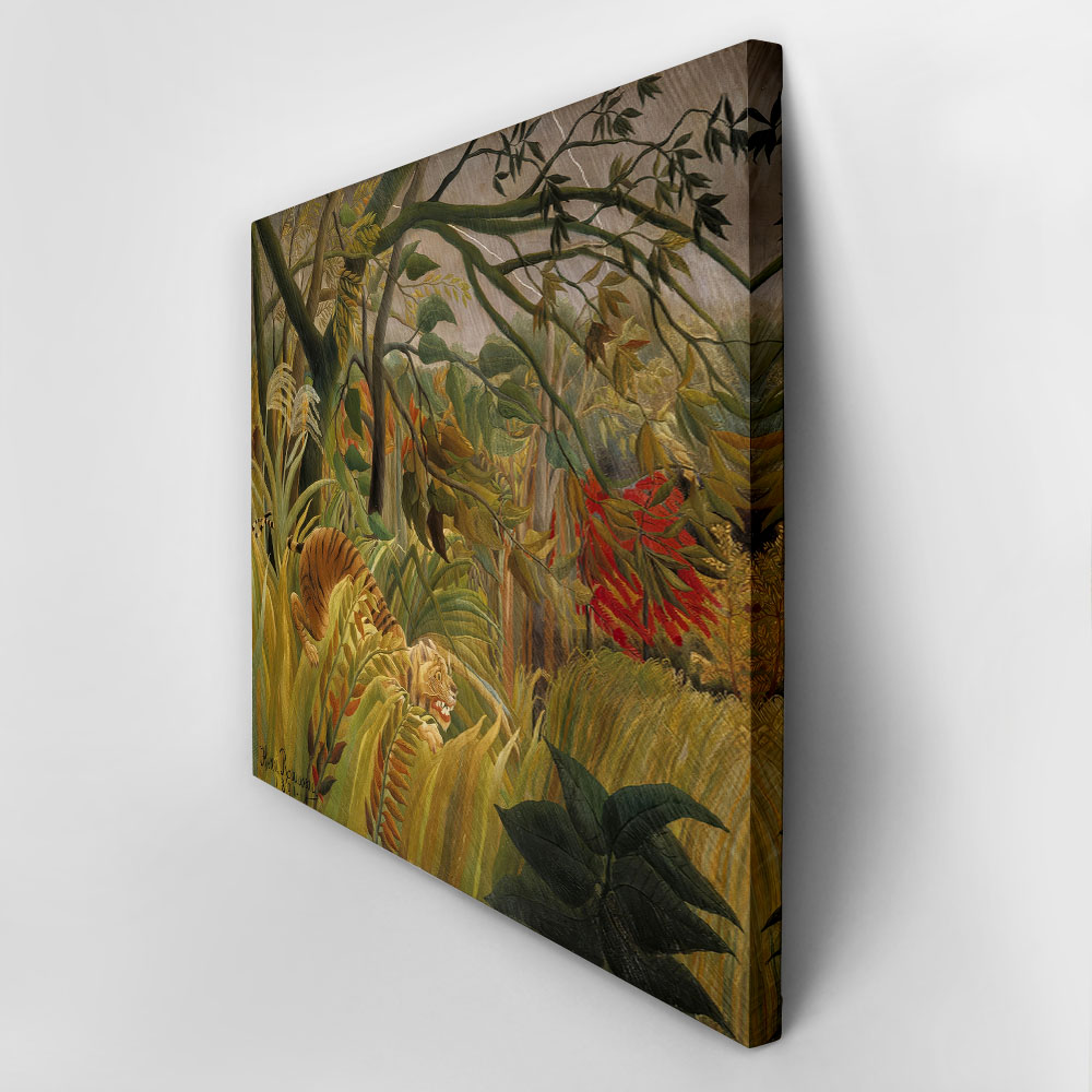 Πινακας σε καμβά HENRI ROUSSEAU - TIGER IN A TROPICAL STORM
