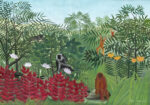 Πινακας σε καμβά HENRI ROUSSEAU - TROPICAL FOREST WITH MONKEYS