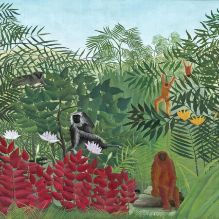 Πινακας σε καμβά HENRI ROUSSEAU - TROPICAL FOREST WITH MONKEYS - Henri Rousseau Sticky 5