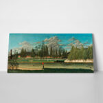 Πίνακας Πανοραμικός σε καμβά HENRI ROUSSEAU - VIEW OF THE QUAI D'ASNIERES
