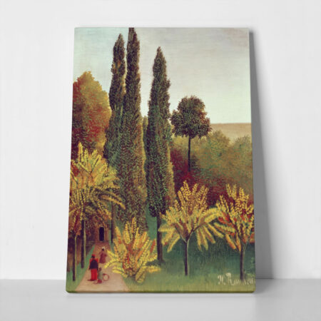 Πινακας σε καμβά HENRI ROUSSEAU - WALKING IN THE PARC DES BUTTES CHAUMONT