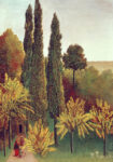 Πινακας σε καμβά HENRI ROUSSEAU - WALKING IN THE PARC DES BUTTES CHAUMONT