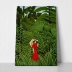 Πινακας σε καμβά HENRI ROUSSEAU - WOMAN IN RED IN THE FOREST